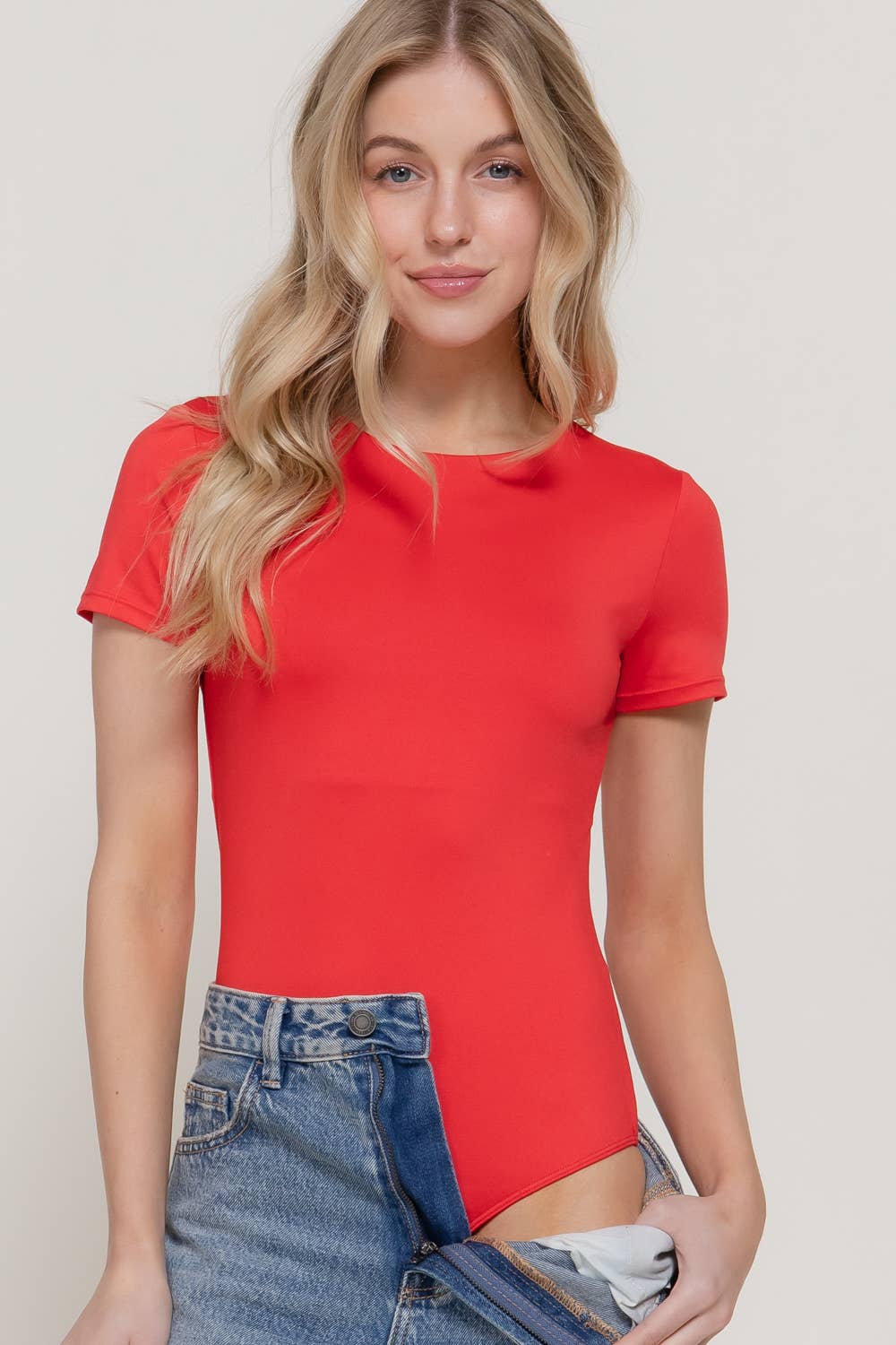 Short Sleeve Crew Neck ITY Bodysuit