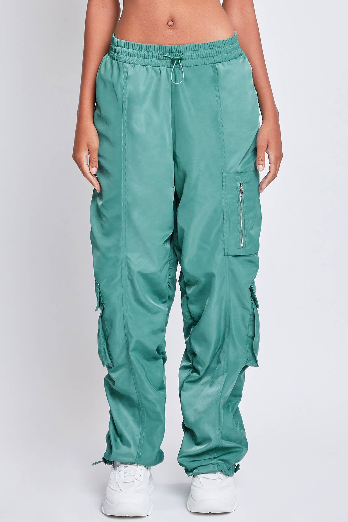 HIRISE ROUCHED NYLON CARGO JOGGER
