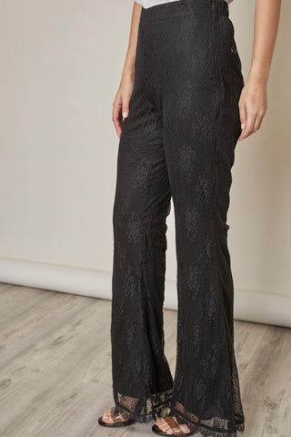 LACE PANTS WITH SIDE ZIPPER