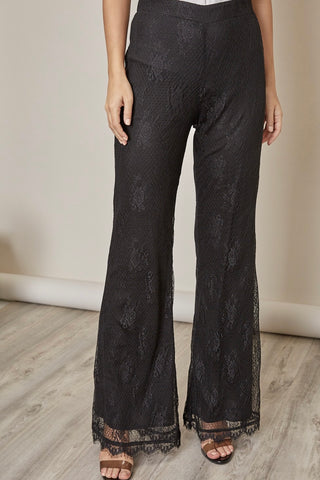 LACE PANTS WITH SIDE ZIPPER