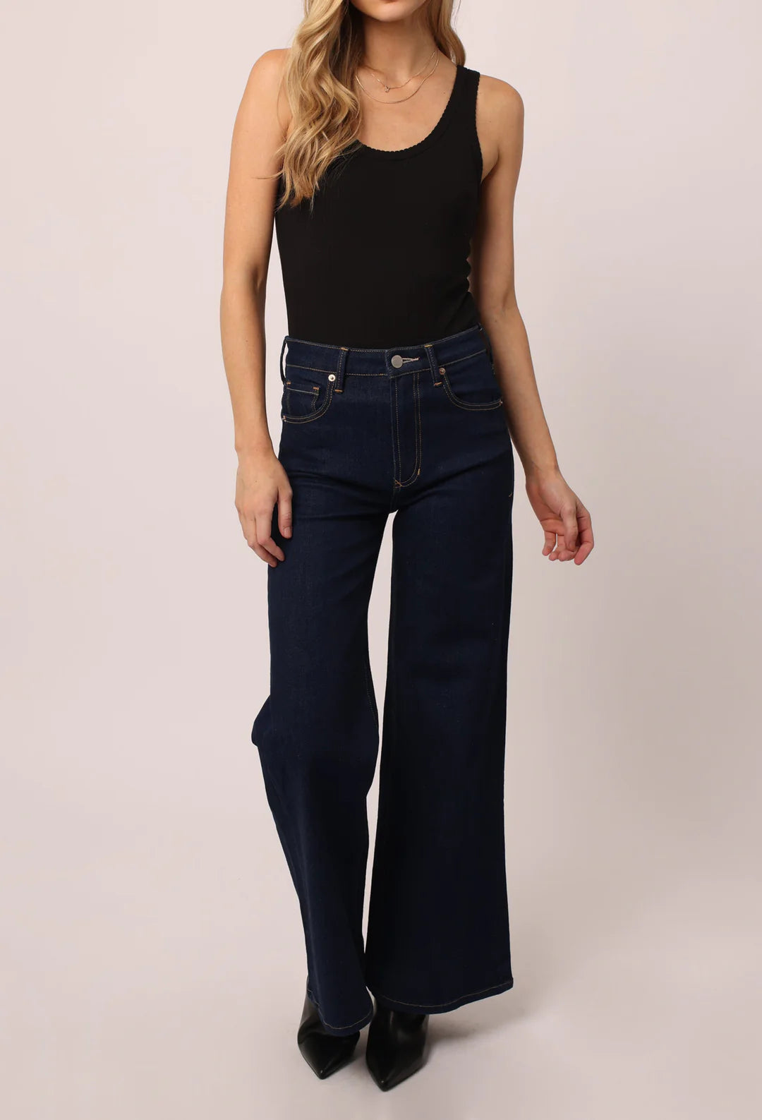 FIONA SUPER HIGH RISE WIDE LEG JEANS BREAKWATER