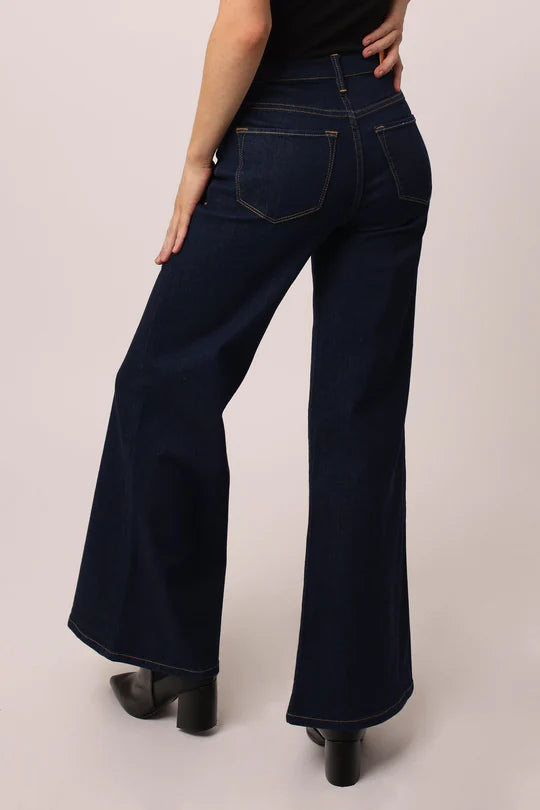 FIONA SUPER HIGH RISE WIDE LEG JEANS BREAKWATER