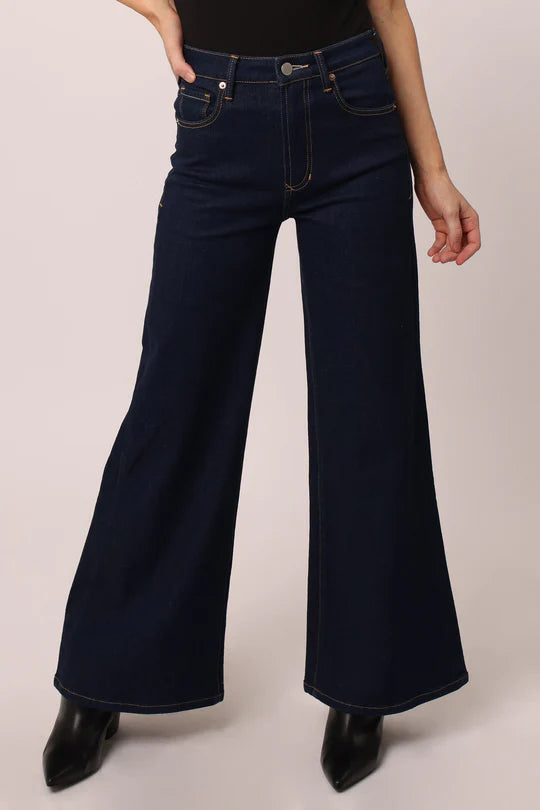 FIONA SUPER HIGH RISE WIDE LEG JEANS BREAKWATER