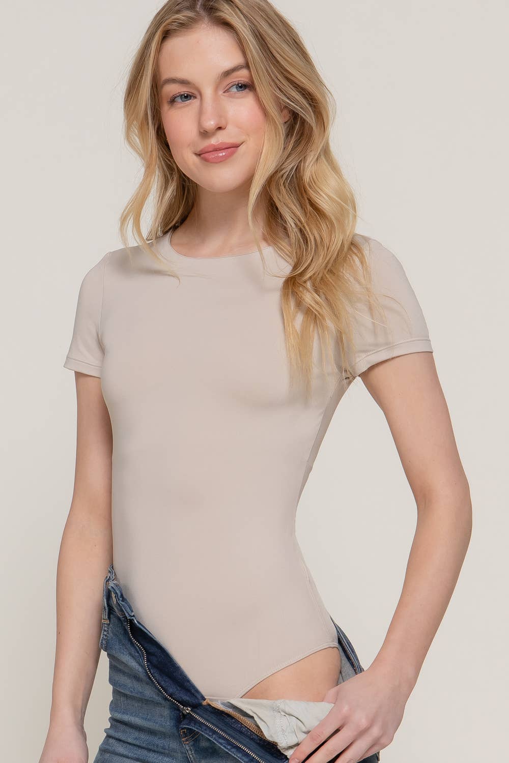 Short Sleeve Crew Neck ITY Bodysuit