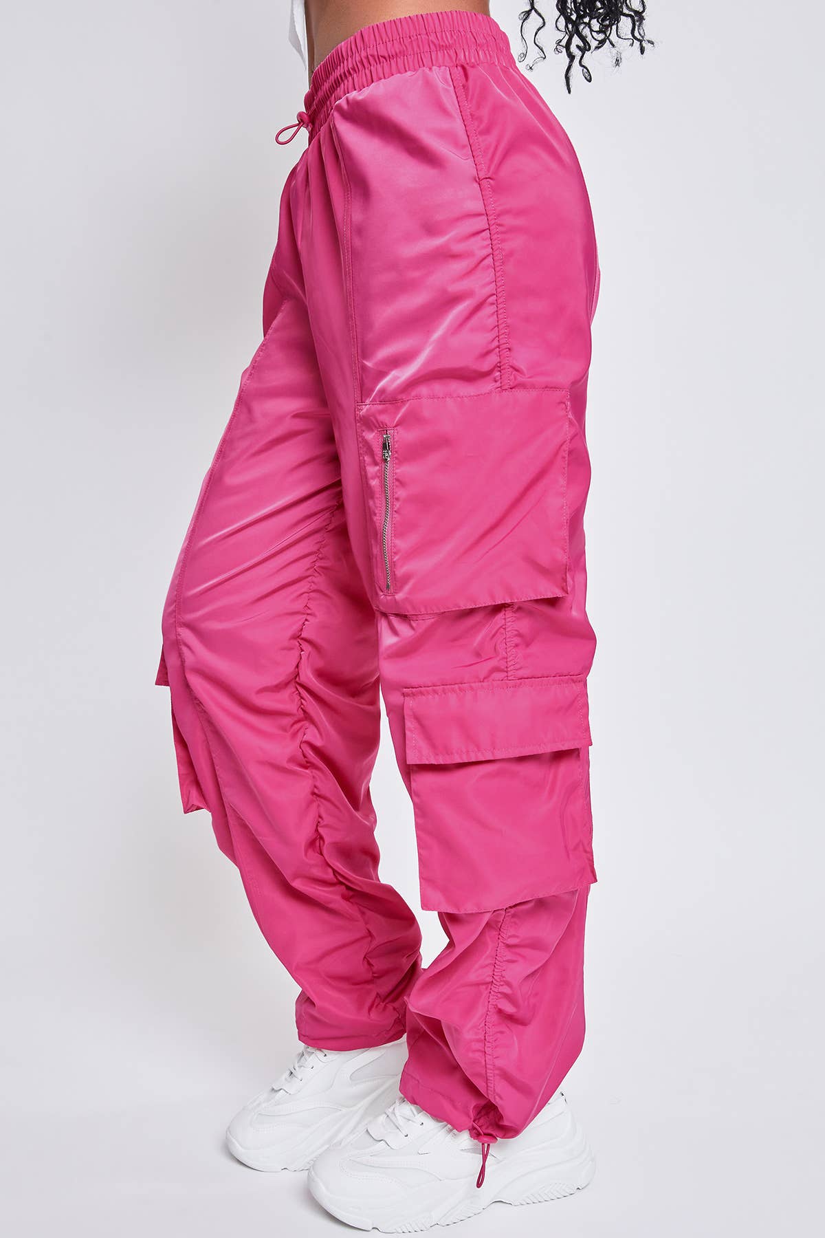 HIRISE ROUCHED NYLON CARGO JOGGER