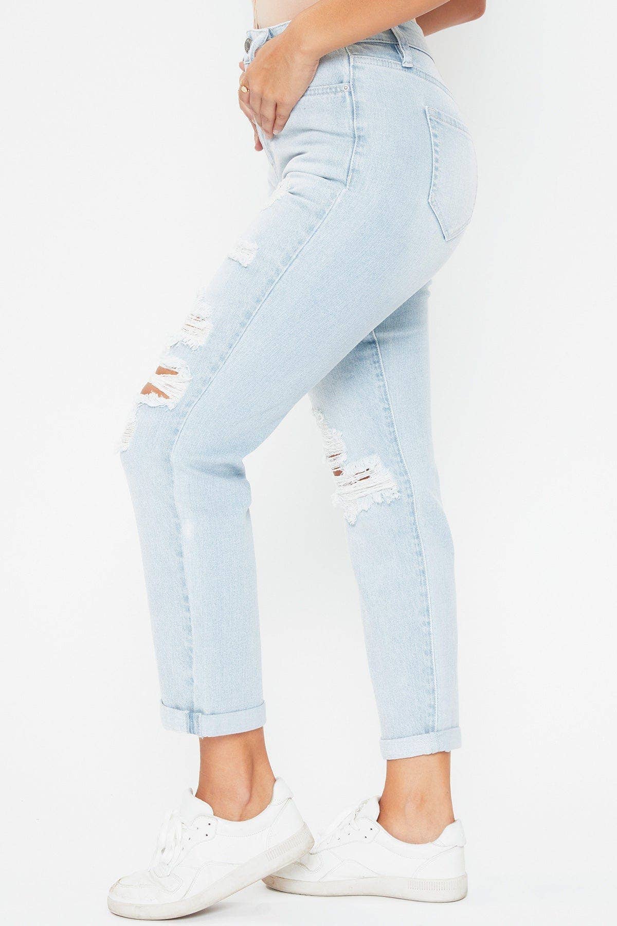HYBRID DREAM HIRISE MOM FIT ANKLE JEAN