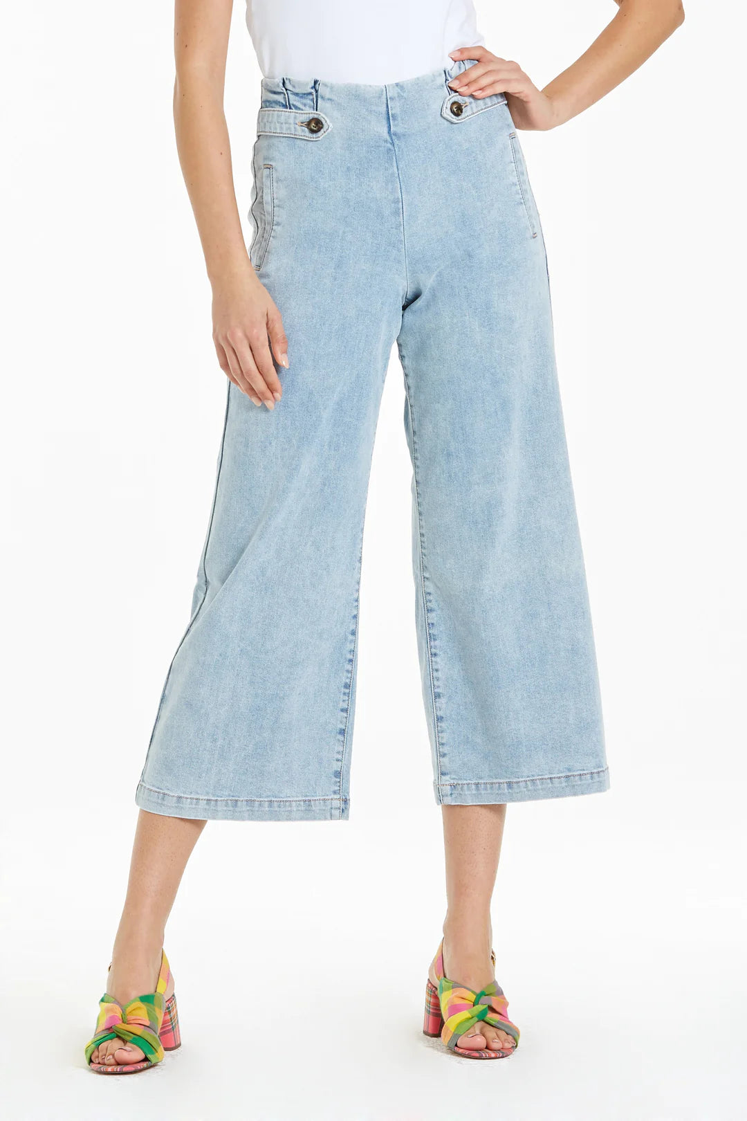 AUDREY SUPER HIGH RISE CROPPED WIDE LEG JEANS PACIFIC COAST