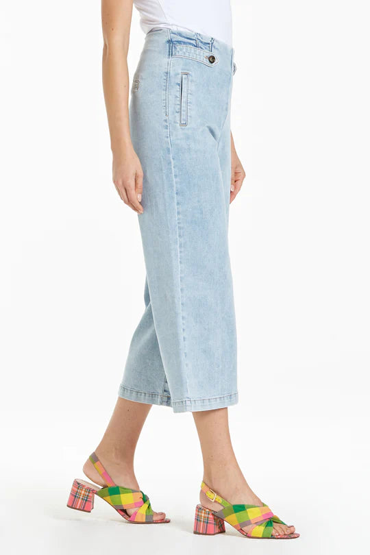 AUDREY SUPER HIGH RISE CROPPED WIDE LEG JEANS PACIFIC COAST