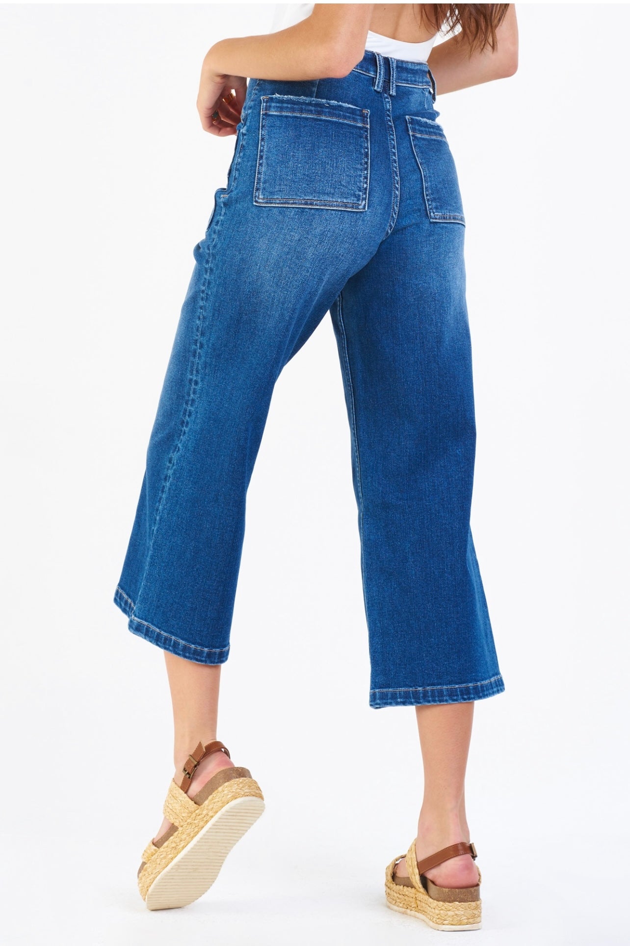 AUDREY SUPER HIGH RISE CROPPED WIDE LEG JEANS SEEKER