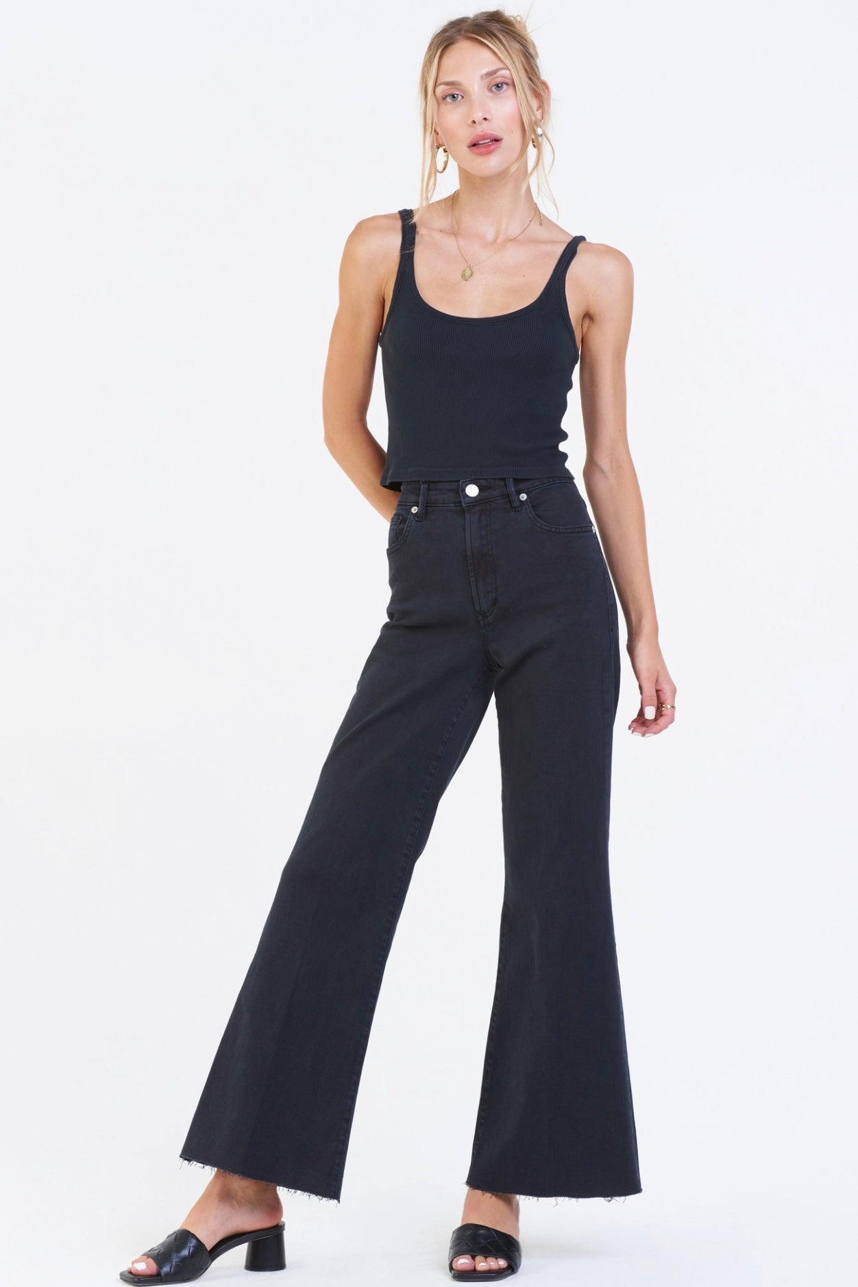 FIONA SUPER HIRISE WIDE LEG BLACK