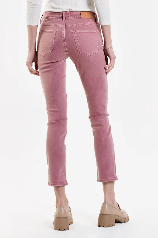 BLAIRE HIGH RISE ANKLE SLIM STRAIGHT JEANS FAWN