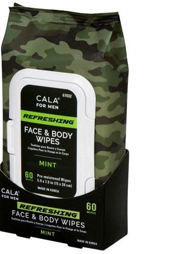 MEN'S REFRESHING FACE & BODY WIPES