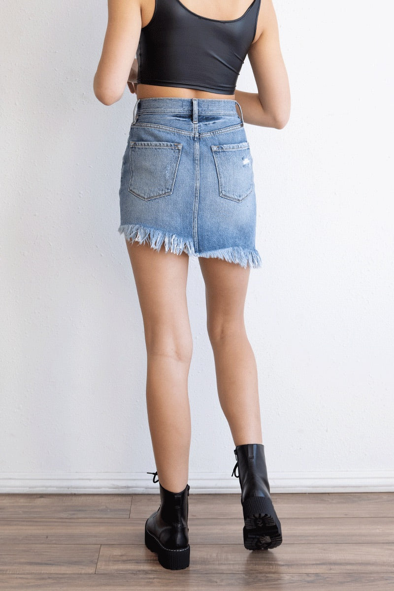 ARIA FRAYED HEM SKIRT