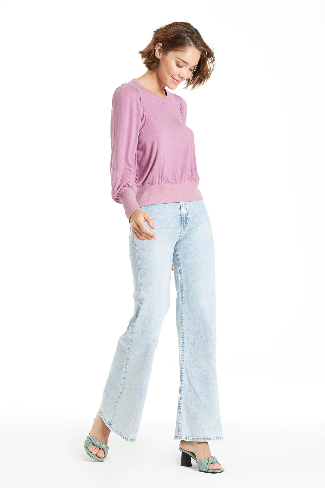 FIONA SUPER HIGH RISE WIDE LEG JEANS CLEAN WASH