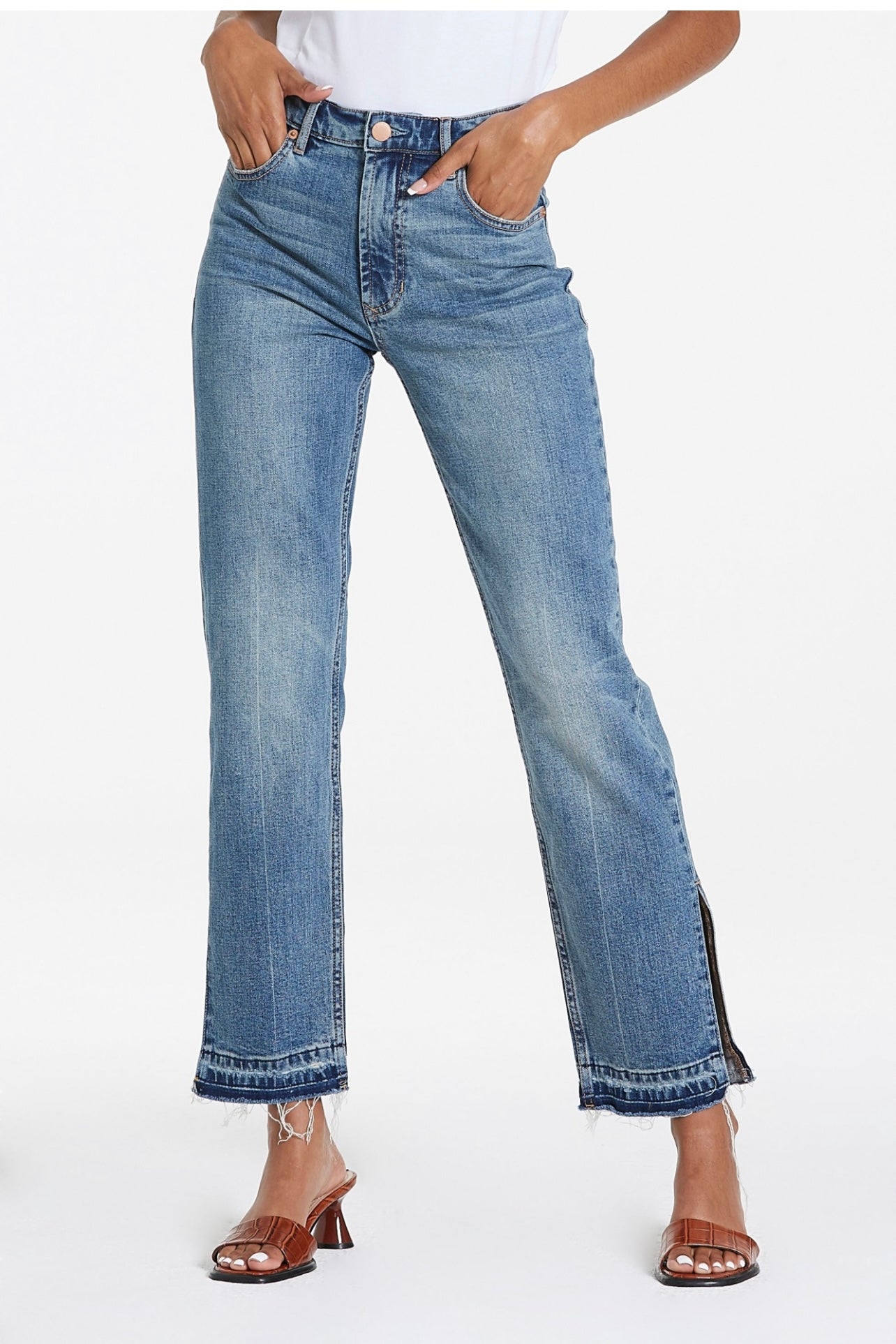 JODI SUPER HIRISE STRAIGHT WITH SIDE SLIT
