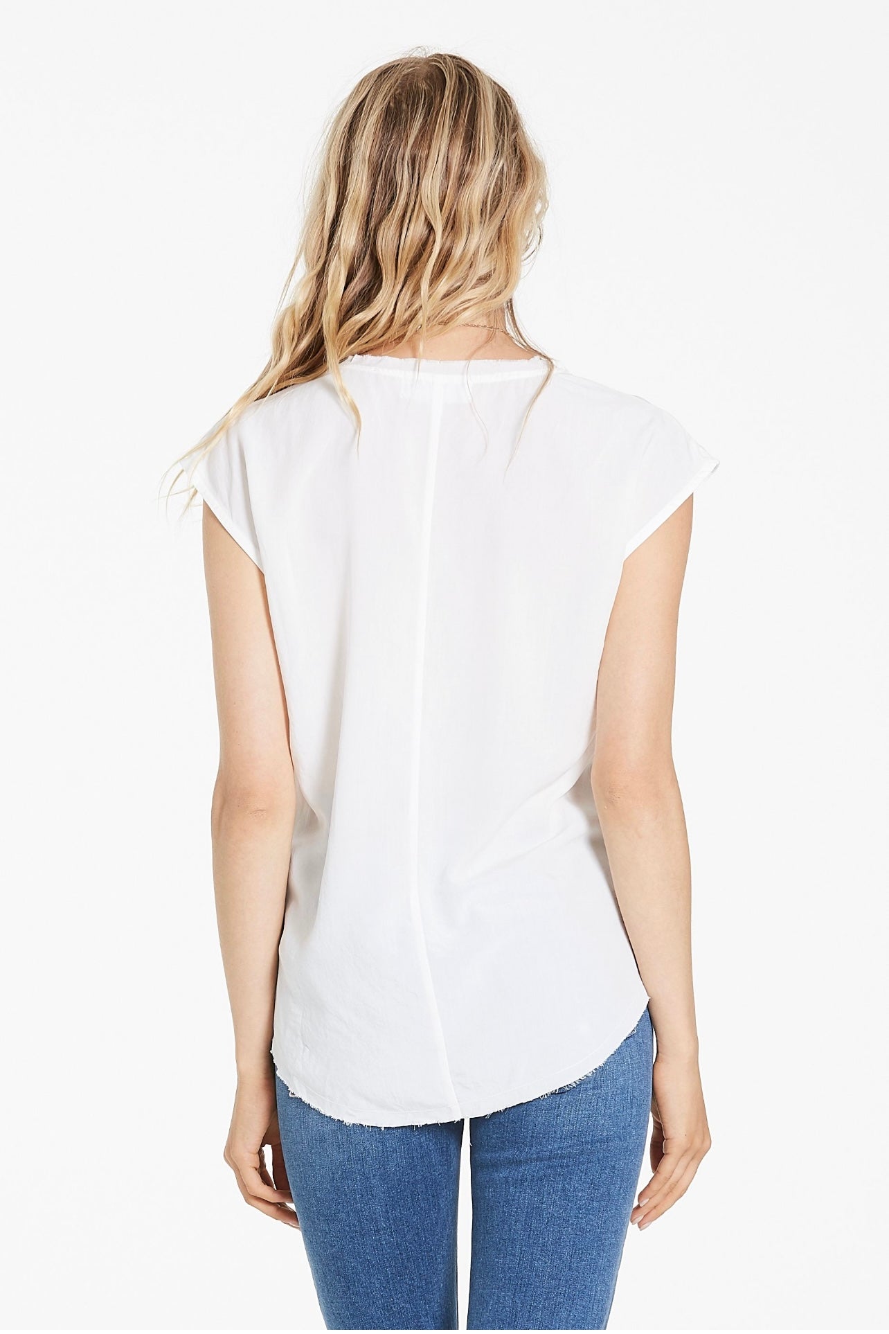 YANIS FRAYED HEM SLEEVELESS TOP