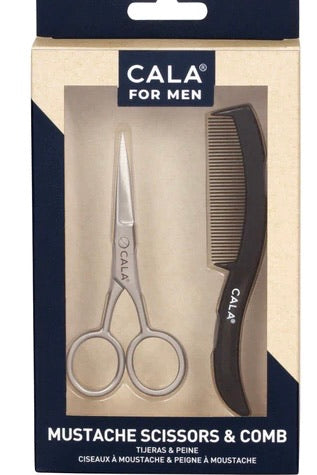 CALA FOR MEN: MUSTACHE SCISSORS & COMB