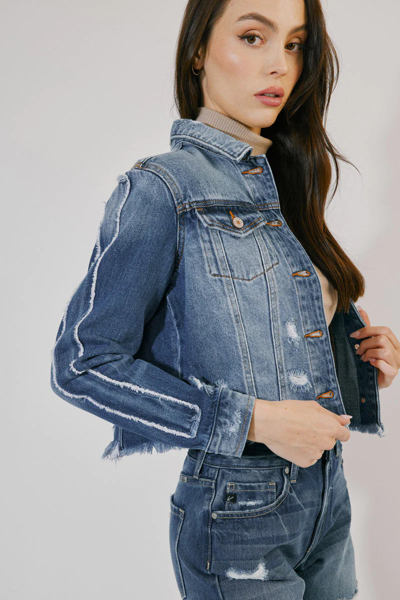 SAWYER DISTRESSED DENIM JACKET