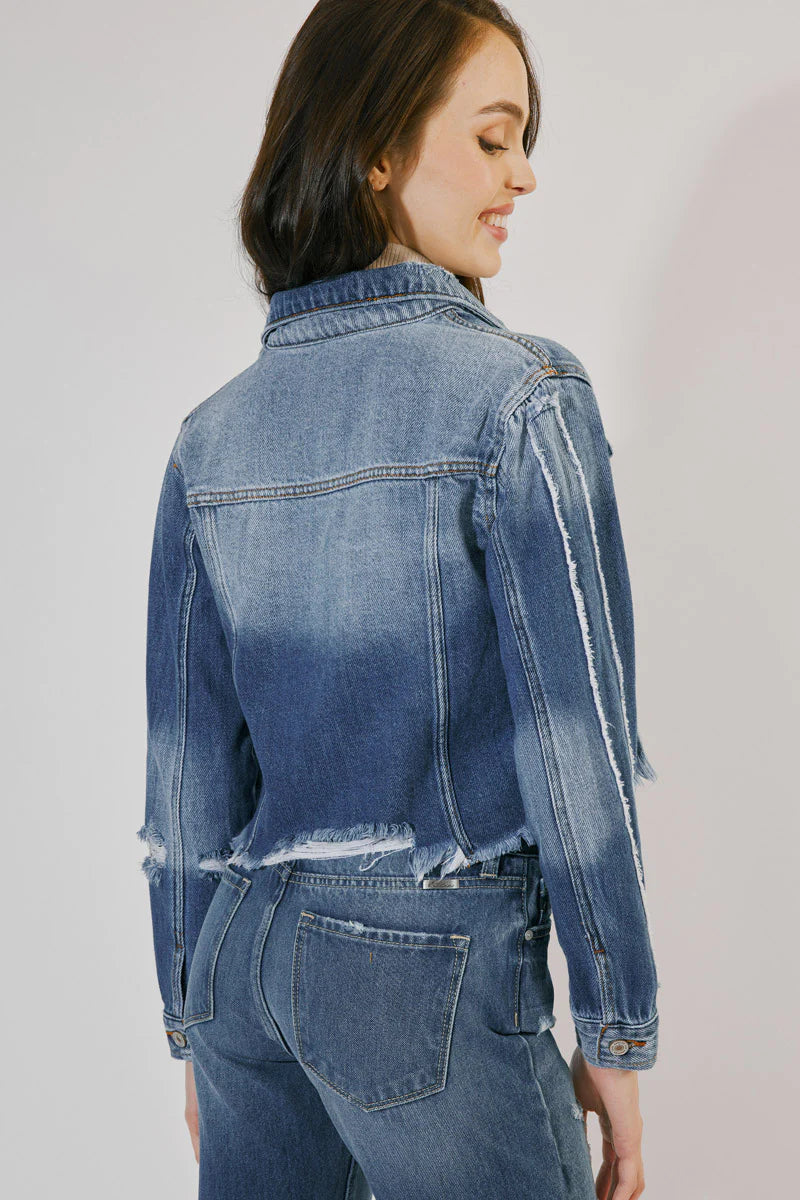 SAWYER DISTRESSED DENIM JACKET