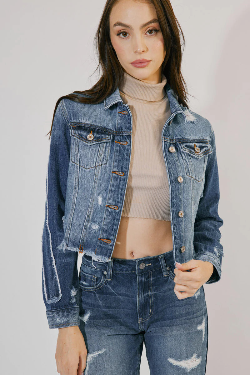 SAWYER DISTRESSED DENIM JACKET