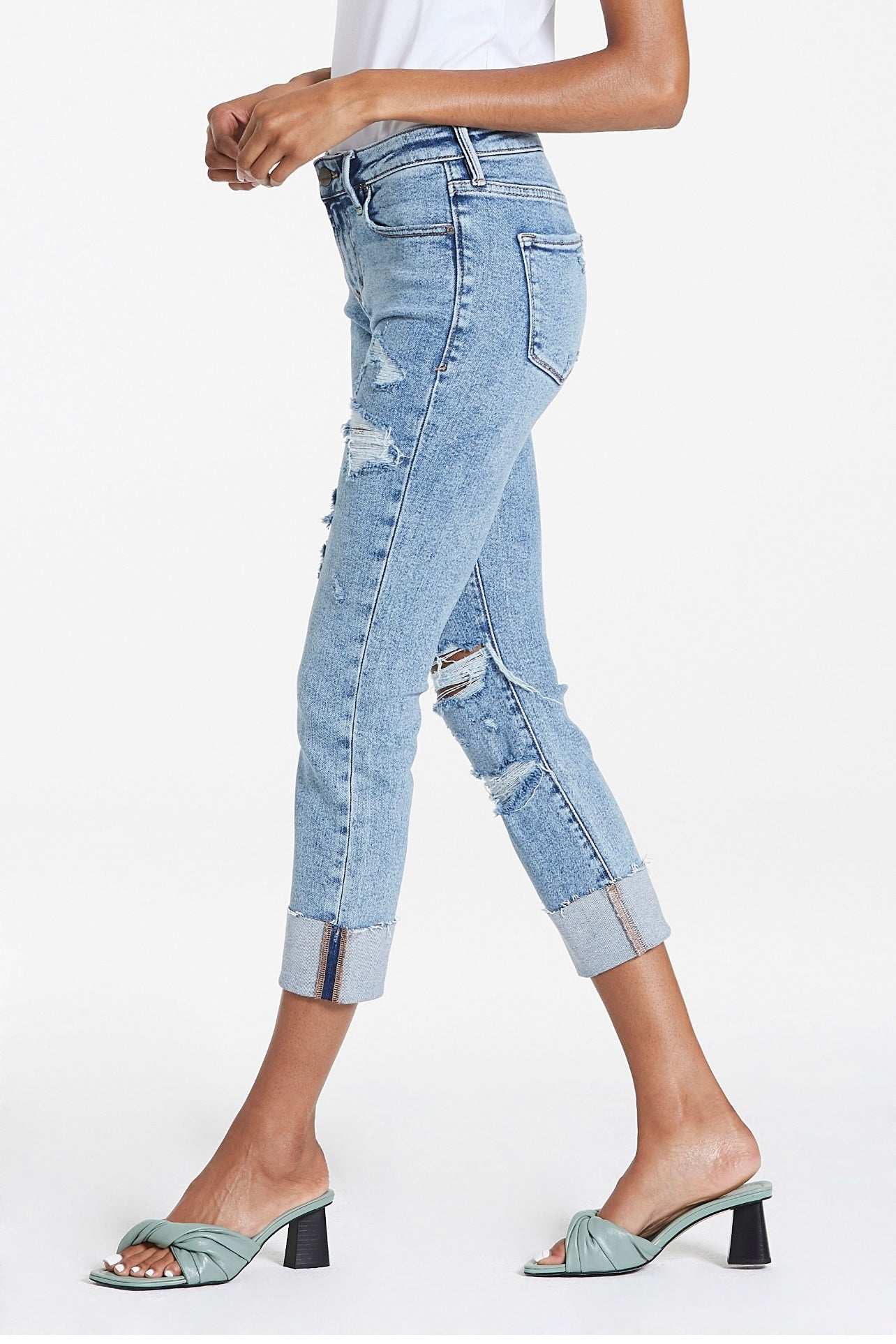 BLAIR HIRISE STRAIGHT CROP WITH RAW HEM