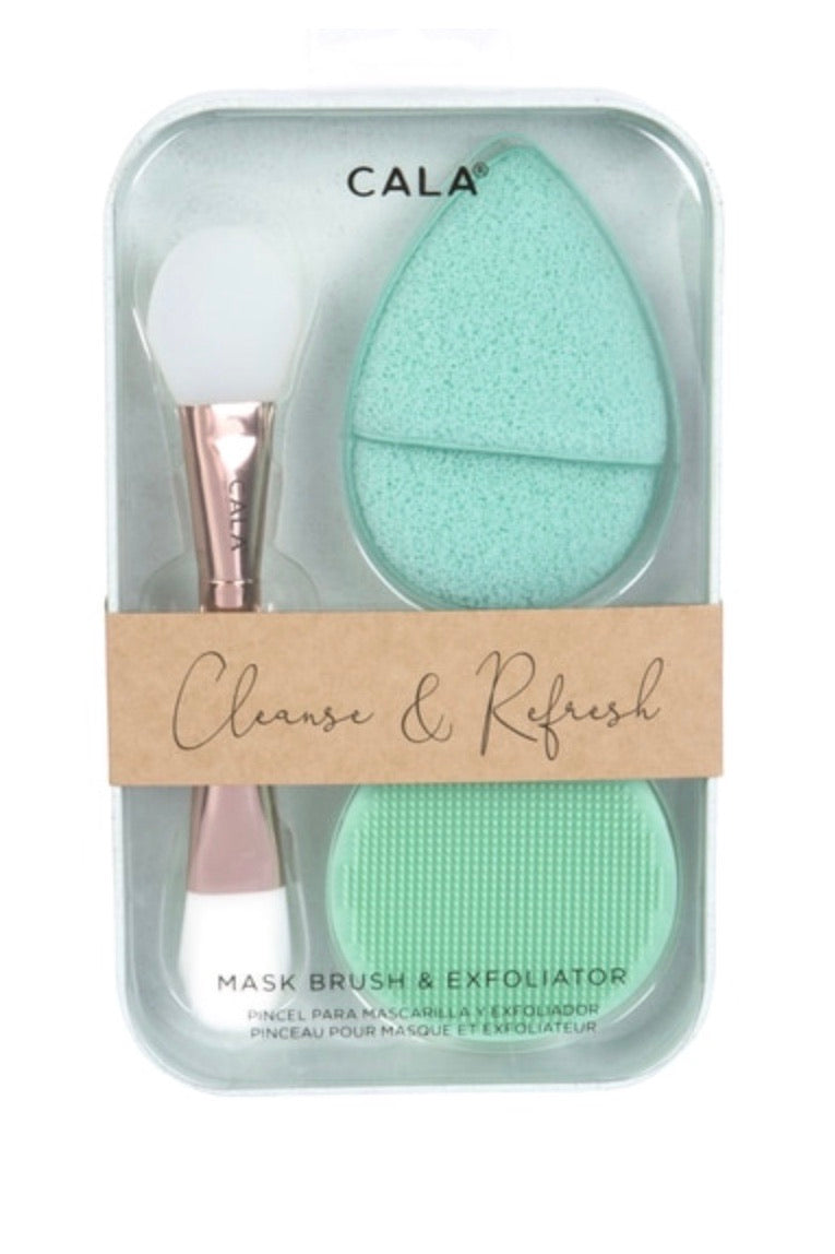 CLEANSE & REFRESH MASK BRUSH & EXFOLIATOR SET