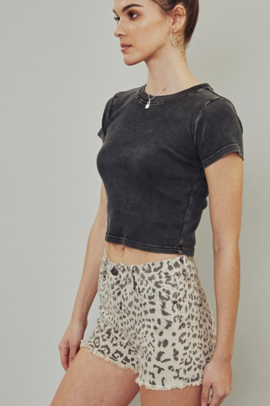 DEL REY HIRISE LEOPARD PRINT SHORTS