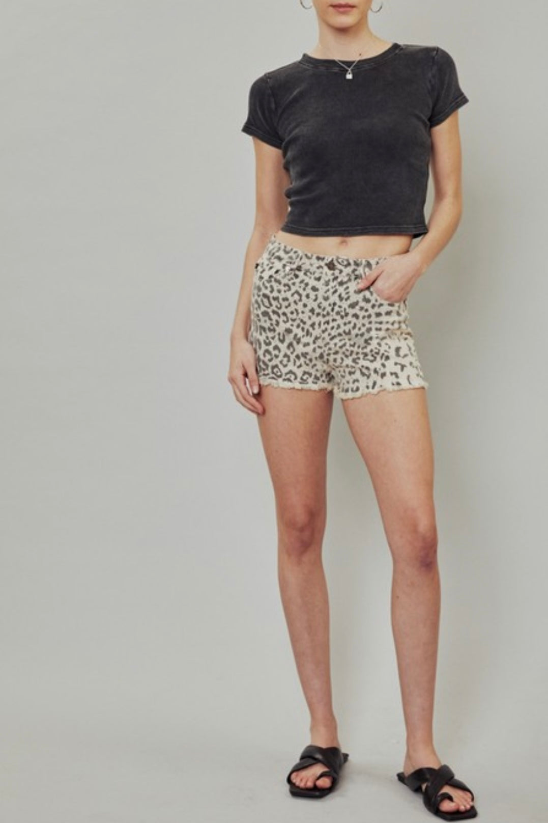DEL REY HIRISE LEOPARD PRINT SHORTS