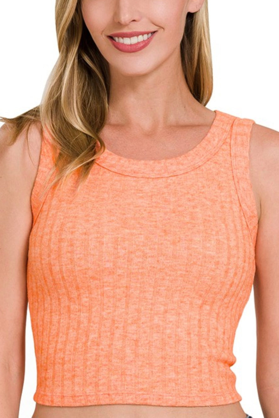 SOFT RIBBED CROP TANK TOP