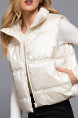 METALLIC PUFFER VEST