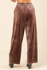 HIRISE VELVET STRAIGHT LEG PANTS