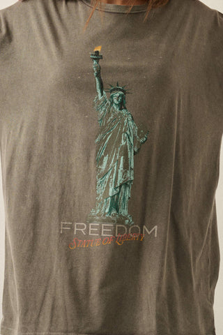 FREEDOM STATUE OF LIBERTY VINTAGE WASH GRAPHIC TEE