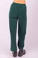 SOFT CORDUROY PINTUCK STRAIGHT LEG PANT