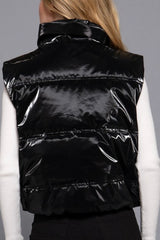 METALLIC PUFFER VEST
