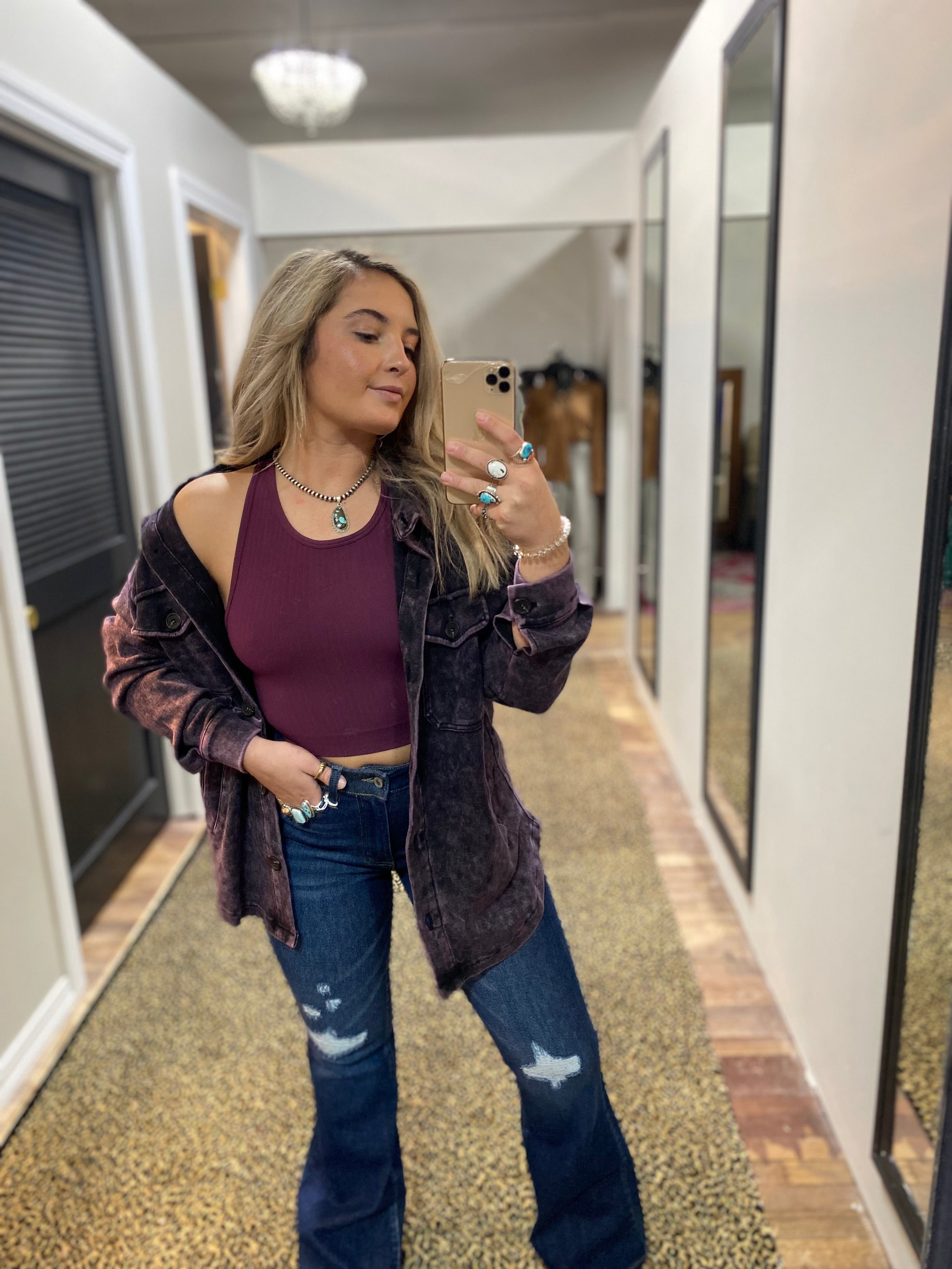 WIDE RIBBED RACER BACK CROP TOP