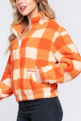 BUFFALO PLAID SHERPA JACKET