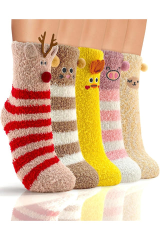 FUZZY ANIMAL SOCKS