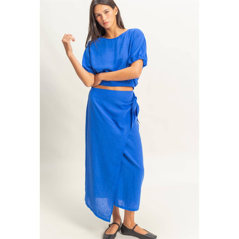 WRAP STYLE MAXI SKIRT