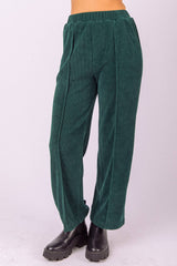 SOFT CORDUROY PINTUCK STRAIGHT LEG PANT