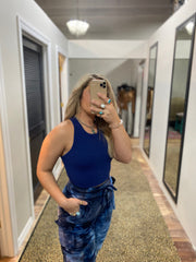 WIDE RIBBED RACER BACK CROP TOP
