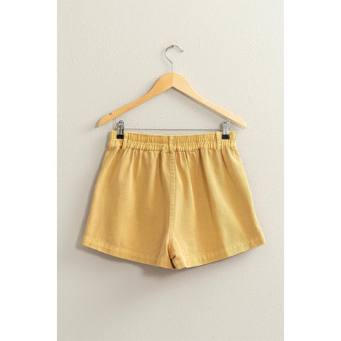 PLEATED HIGH WAIST SHORTS WITH POCKETS