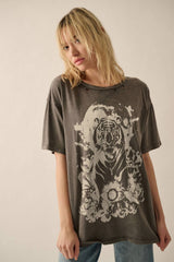 TTIGER MOON VINTAGE WASH GRAPHIC TEE