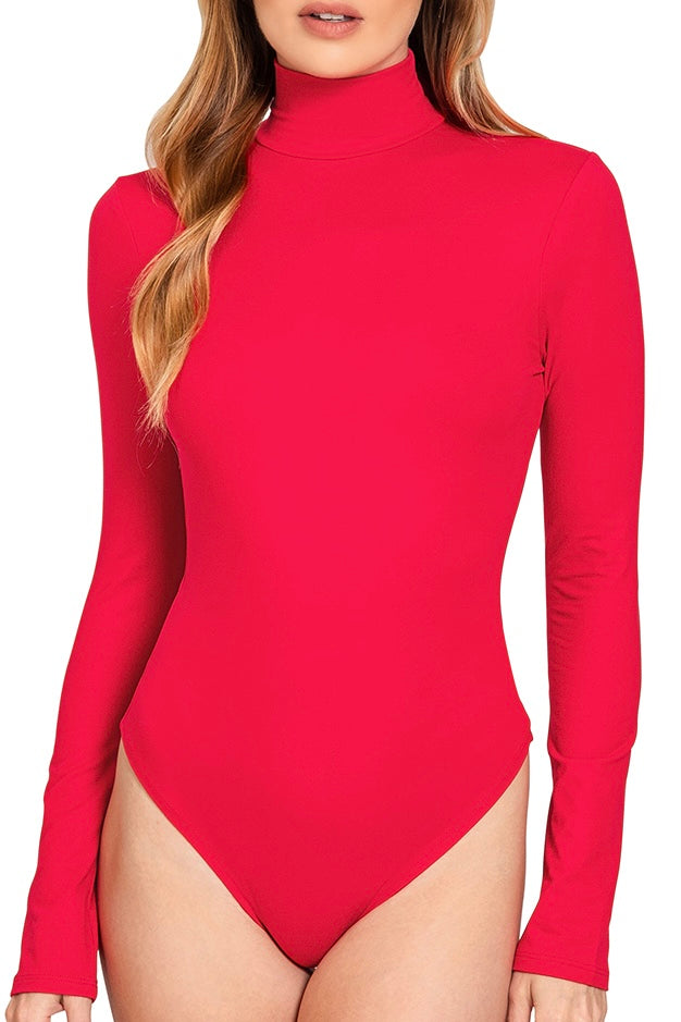 MOCK NECK LONG SLEEVE BODYSUIT