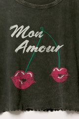 CHERRY LIPS LETTUCE EDGE GRAPHIC TEE