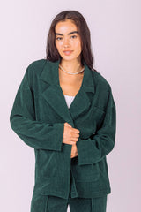 LONG SLEEVE SOFT CORDUROY BLAZER