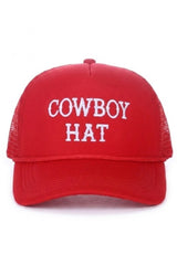 THE " COWBOY HAT " MESH BACK CAP