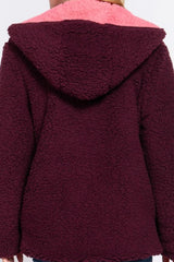 REVERSIBLE SHERPA JACKET WITH HOOD