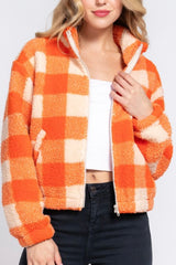 BUFFALO PLAID SHERPA JACKET