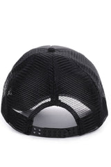 BE HAPPY GLITTER SMILEY FACE TRUCKER HAT