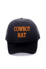 THE " COWBOY HAT " MESH BACK CAP